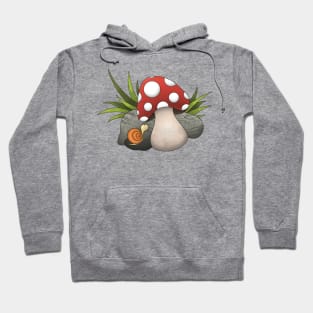 Polka Dot Mushroom With Snail Hoodie